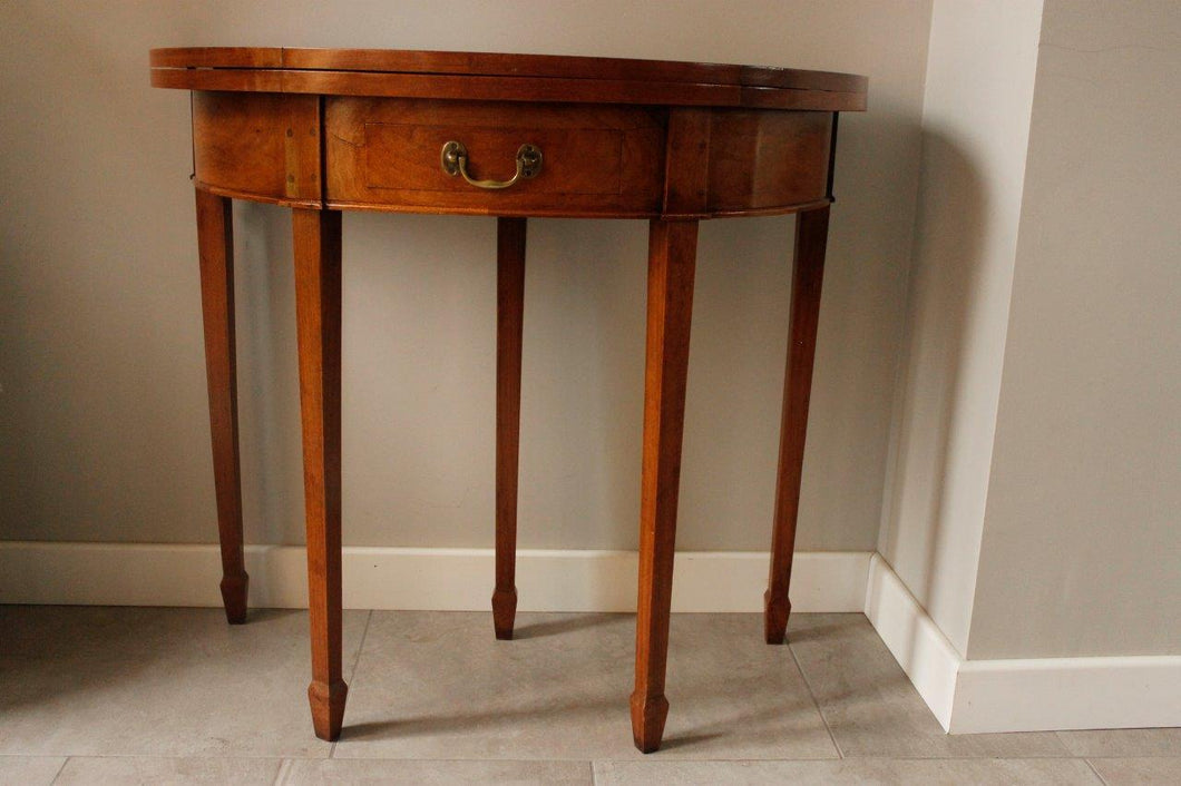 Antique Oak Folding Games Table