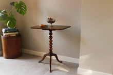 Load image into Gallery viewer, Antique Mahogany Bobbin Tripod Side Table
