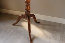 Load image into Gallery viewer, Antique Mahogany Bobbin Tripod Side Table
