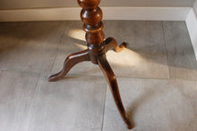 Load image into Gallery viewer, Antique Mahogany Bobbin Tripod Side Table
