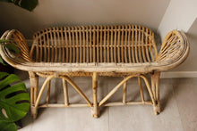 Load image into Gallery viewer, Compact vintage bamboo sofa boho style from josriches.co.uk
