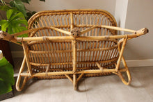 Load image into Gallery viewer, Compact vintage bamboo sofa boho style from josriches.co.uk
