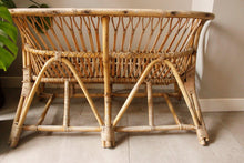 Load image into Gallery viewer, Compact vintage bamboo sofa boho style from josriches.co.uk
