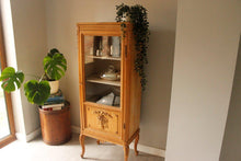 Load image into Gallery viewer, French Relief Carved Beech Wood Display Cabinet
