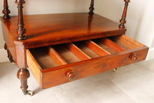 Load image into Gallery viewer, Antique Victorian Burr Walnut &amp; Inlaid Canterbury Whatnot With Drawer
