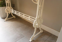 Load image into Gallery viewer, Victorian White Painted Cast Iron and Walnut Topped Table josriches.co.uk
