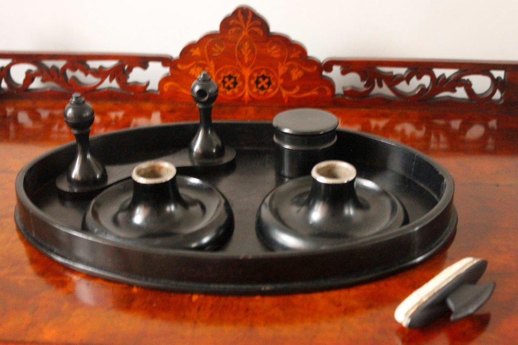 Victorian Ebony Dressing Table Set