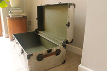 Load image into Gallery viewer, Vintage Aluminium Military Steamer Trunk
