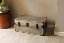 Load image into Gallery viewer, Vintage Aluminium Military Steamer Trunk
