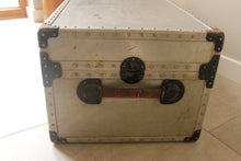 Load image into Gallery viewer, Vintage Aluminium Military Steamer Trunk
