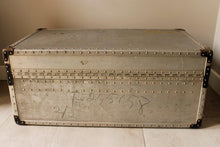 Load image into Gallery viewer, Vintage Aluminium Military Steamer Trunk
