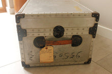 Load image into Gallery viewer, Vintage Aluminium Military Steamer Trunk
