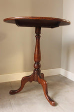 Load image into Gallery viewer, 19th Century Mahogany Oval Tilt Top Tripod Table
