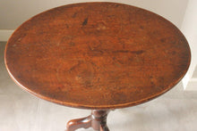 Load image into Gallery viewer, 19th Century Mahogany Oval Tilt Top Tripod Table
