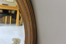 Load image into Gallery viewer, Vintage Gold Oval Mirror
