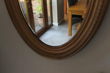 Load image into Gallery viewer, Vintage Gold Oval Mirror
