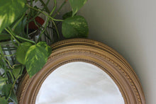 Load image into Gallery viewer, Vintage Gold Oval Mirror
