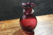 Load image into Gallery viewer, Vintage Cranberry Glass Posy Vase
