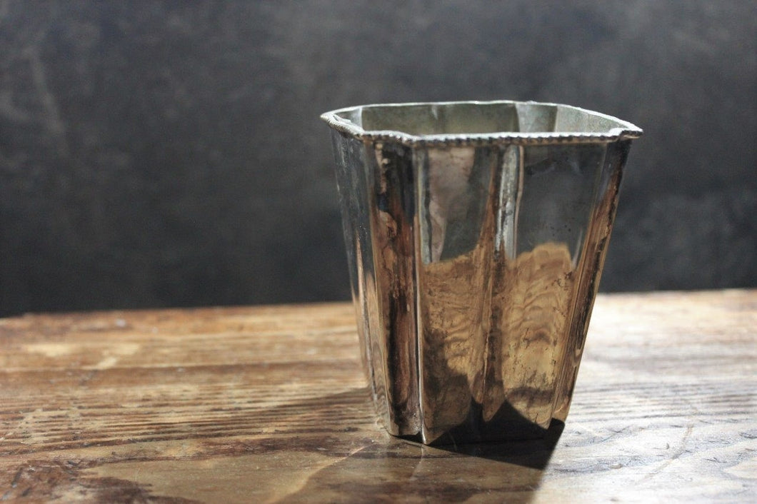 Silver Pot_pen pot_ toothbrush holder