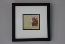 Load image into Gallery viewer, 1930s Flowers Silk  - Poppy - Framed
