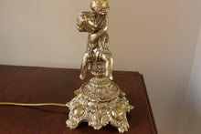 Load image into Gallery viewer, Large Metal Cast Cherub Lamp Base
