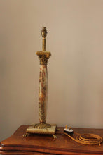 Load image into Gallery viewer, Large Marble and Brass Corinthian Column Lamp
