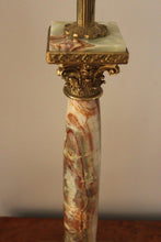 Load image into Gallery viewer, Large Marble and Brass Corinthian Column Lamp
