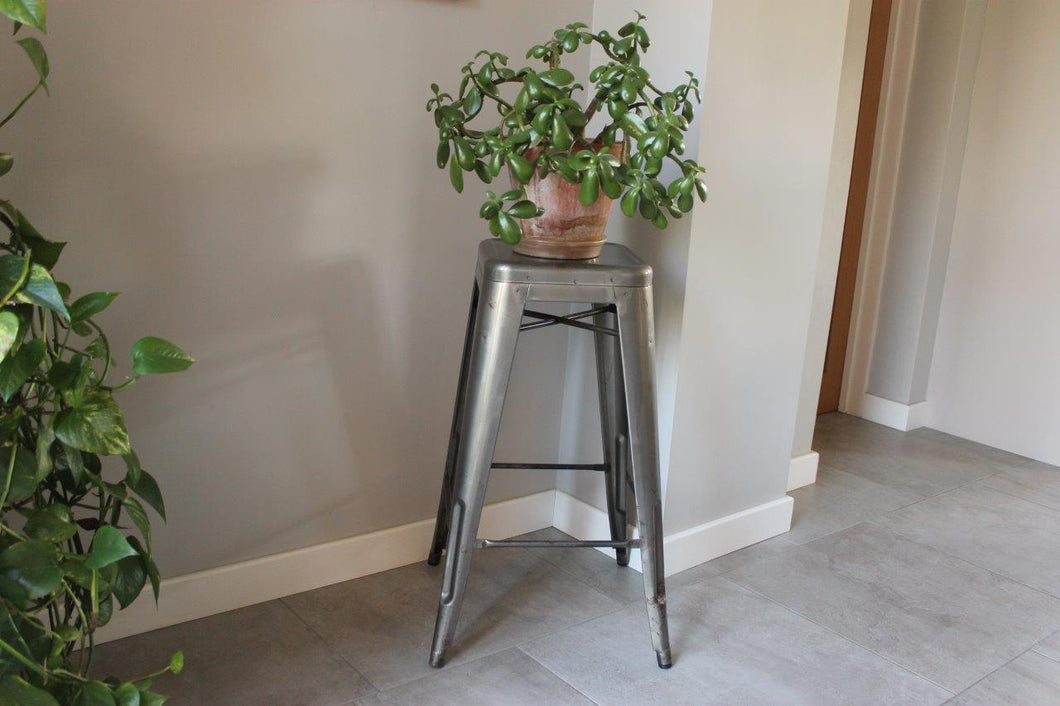 Mid century industrial metal stool josriches.co.uk