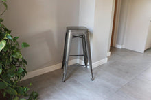 Load image into Gallery viewer, Mid century industrial metal stool josriches.co.uk
