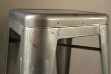 Load image into Gallery viewer, Mid Century Silver Aluminium Industrial Stool
