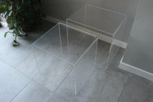 Load image into Gallery viewer, Nest of Two Perspex Acrylic Clear Ghost Tables
