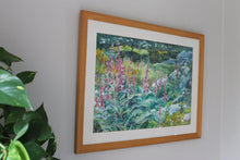 Load image into Gallery viewer, Framed Original Mixed Media Painting &#39;Foxgloves&#39; by Hazel Mason
