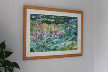 Load image into Gallery viewer, Framed Original Mixed Media Painting &#39;Foxgloves&#39; by Hazel Mason
