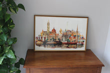 Load image into Gallery viewer, Framed Original Watercolour Painting &#39;Budapest Composite&#39; by Edwin F Mason
