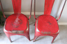 Load image into Gallery viewer, Pair of Mid Century Red Aluminium Industrial Chairs
