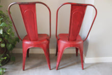 Load image into Gallery viewer, Pair of Mid Century Red Aluminium Industrial Chairs
