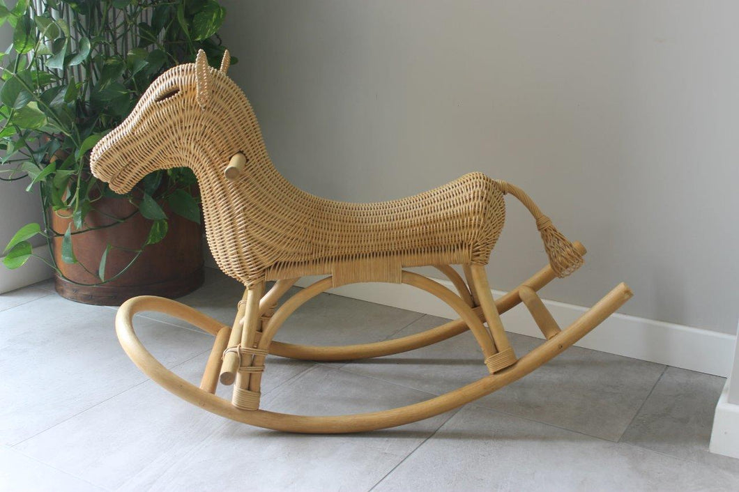 Wicker Rocking Horse