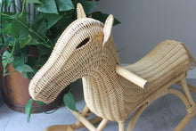 Load image into Gallery viewer, Wicker Rocking Horse
