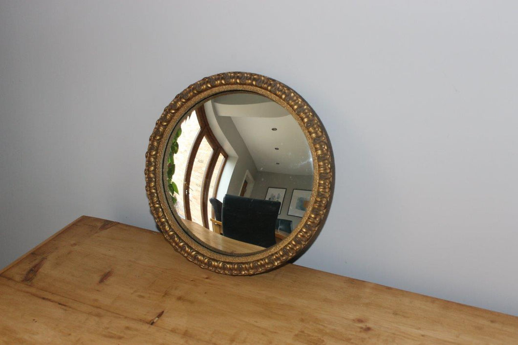 Small Round Gold Vintage Mirror