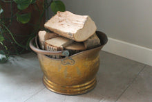 Load image into Gallery viewer, Vintage Brass Coal Scuttle / Log Holder
