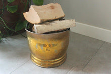 Load image into Gallery viewer, Vintage Brass Coal Scuttle / Log Holder
