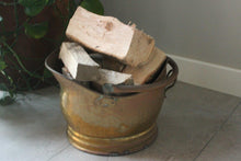 Load image into Gallery viewer, Vintage Brass Coal Scuttle / Log Holder
