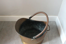 Load image into Gallery viewer, Vintage Brass Coal Scuttle / Log Holder
