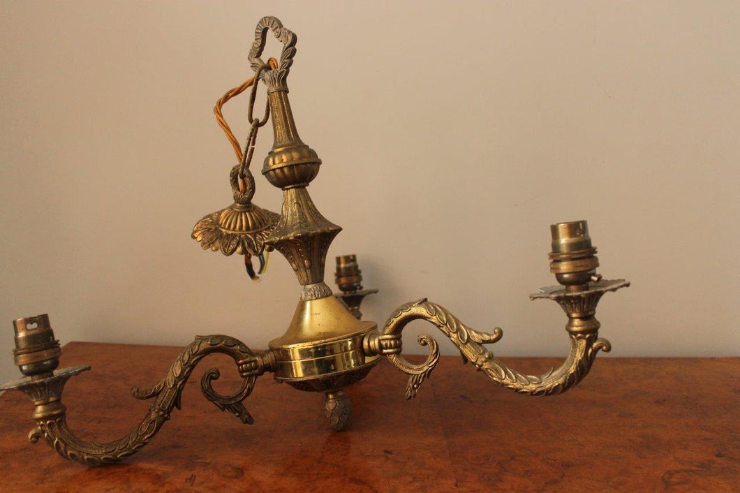 Vintage Three Arm Chandelier Light